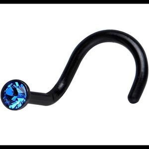 Black Crystal Nose Ring